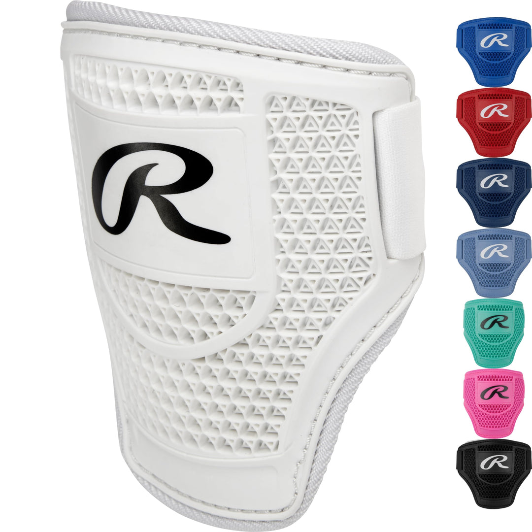 Rawlings Verlängerter Ellbogenschutz für Baseball/Softball, Grösse L (Einheitsgrösse) S Weiss/opulen