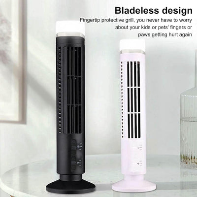 EIMSOAH Turmventilator für Schlafzimmer, 90 Grad Oszillierender Ventilator, Leiser Tragbarer USB-Tis