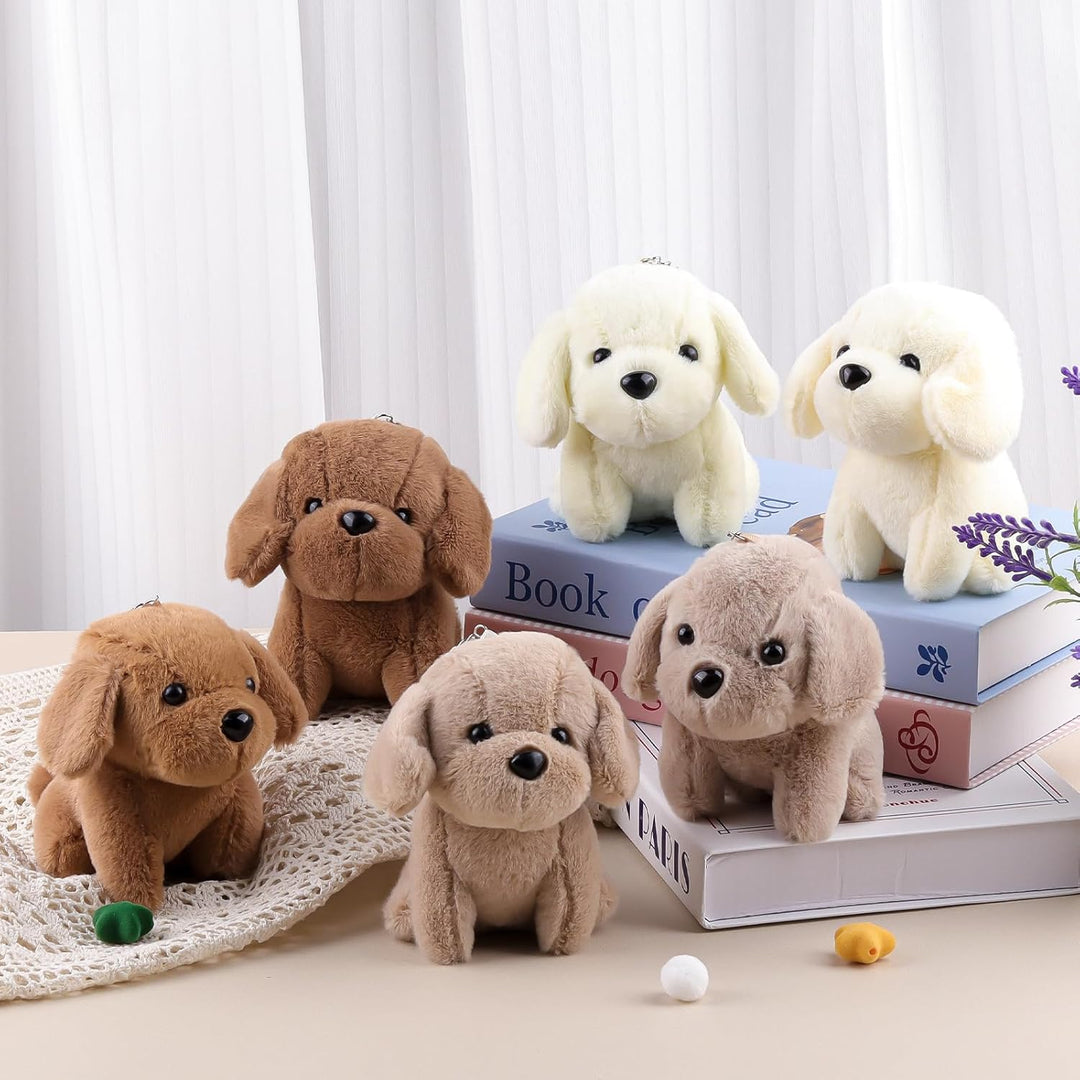ANBOOR 6pcs 12cm Hunde-Plüschtiere, süsses Hundewelpen-Plüschtier für Kinder, kleine Plüschtiere in