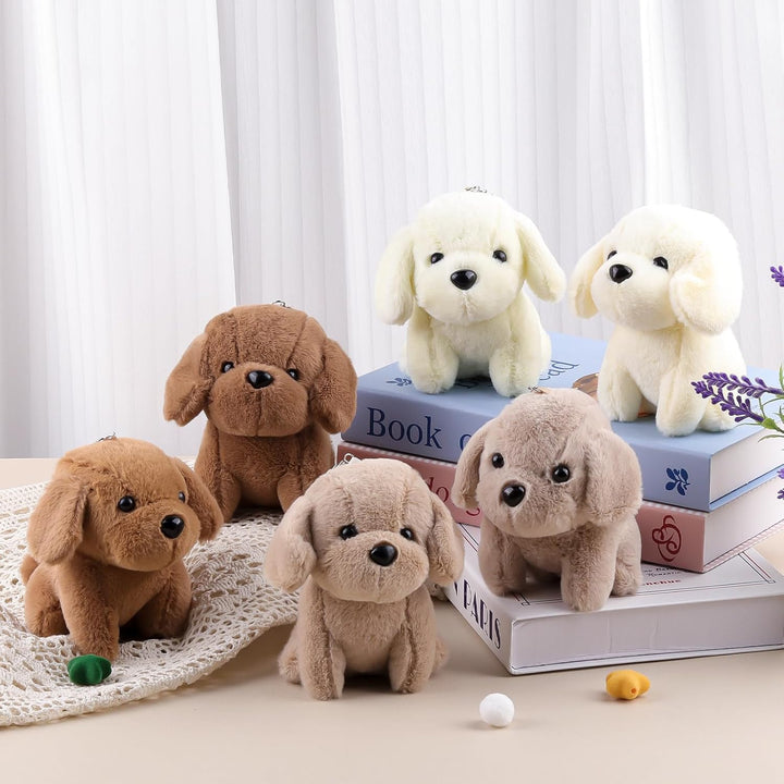 ANBOOR 6pcs 12cm Hunde-Plüschtiere, süsses Hundewelpen-Plüschtier für Kinder, kleine Plüschtiere in