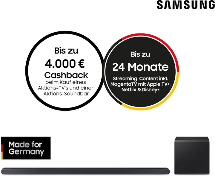 Samsung HW-S810GD 3.1.2-Kanal Ultra Slim Soundbar für TV-Geräte, Bluetooth-Lautsprecher mit ultrasch