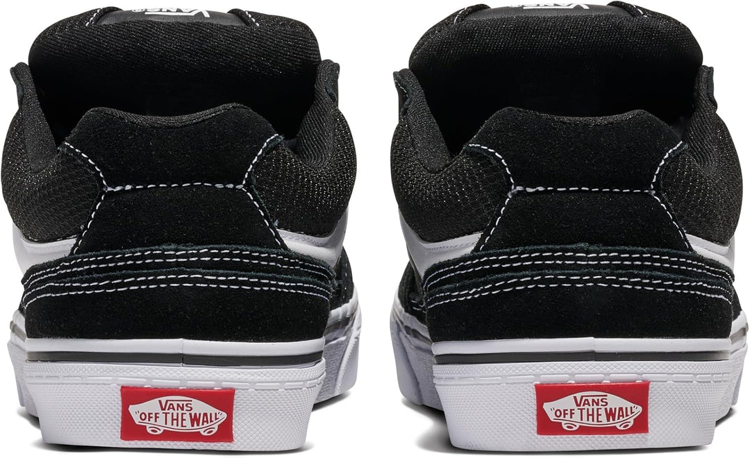 Vans Herren Caldrone Sneaker 48 EU Suede Mesh Black White, 48 EU Suede Mesh Black White
