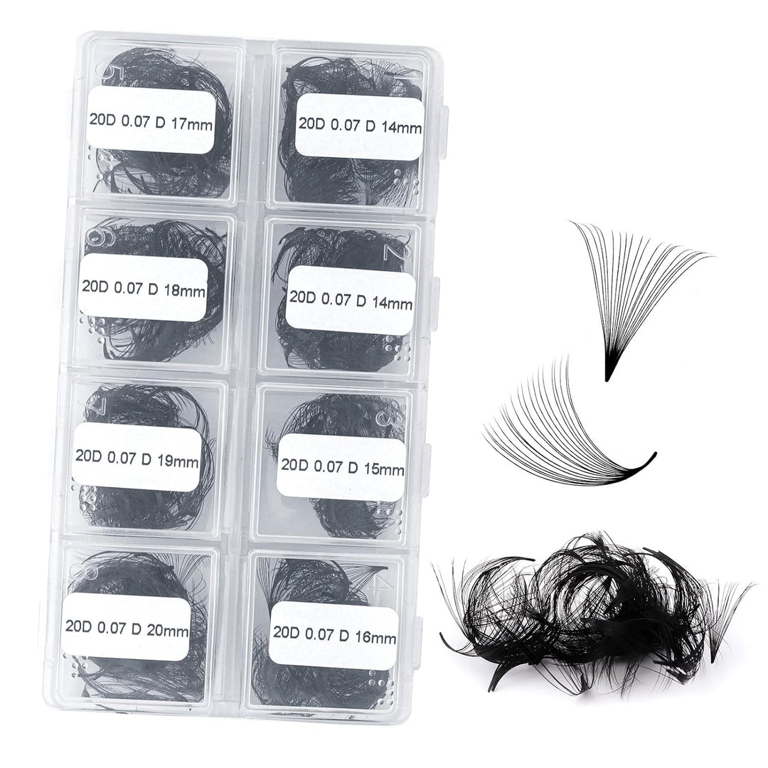 FADLASH 2024 Version Wimpern Extension Vorgefertigte Fächer Premade Professionell Mixed 600pcs 20D 1