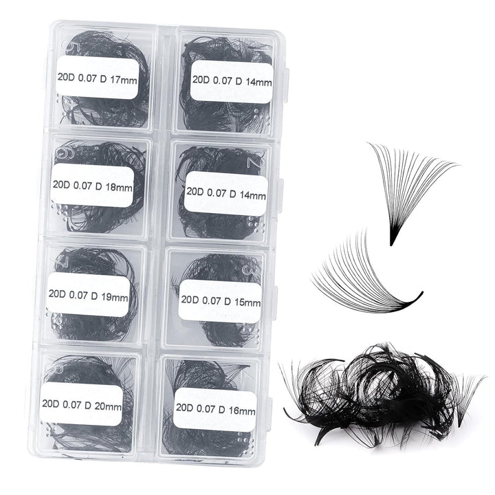 FADLASH 2024 Version Wimpern Extension Vorgefertigte Fächer Premade Professionell Mixed 600pcs 20D 1