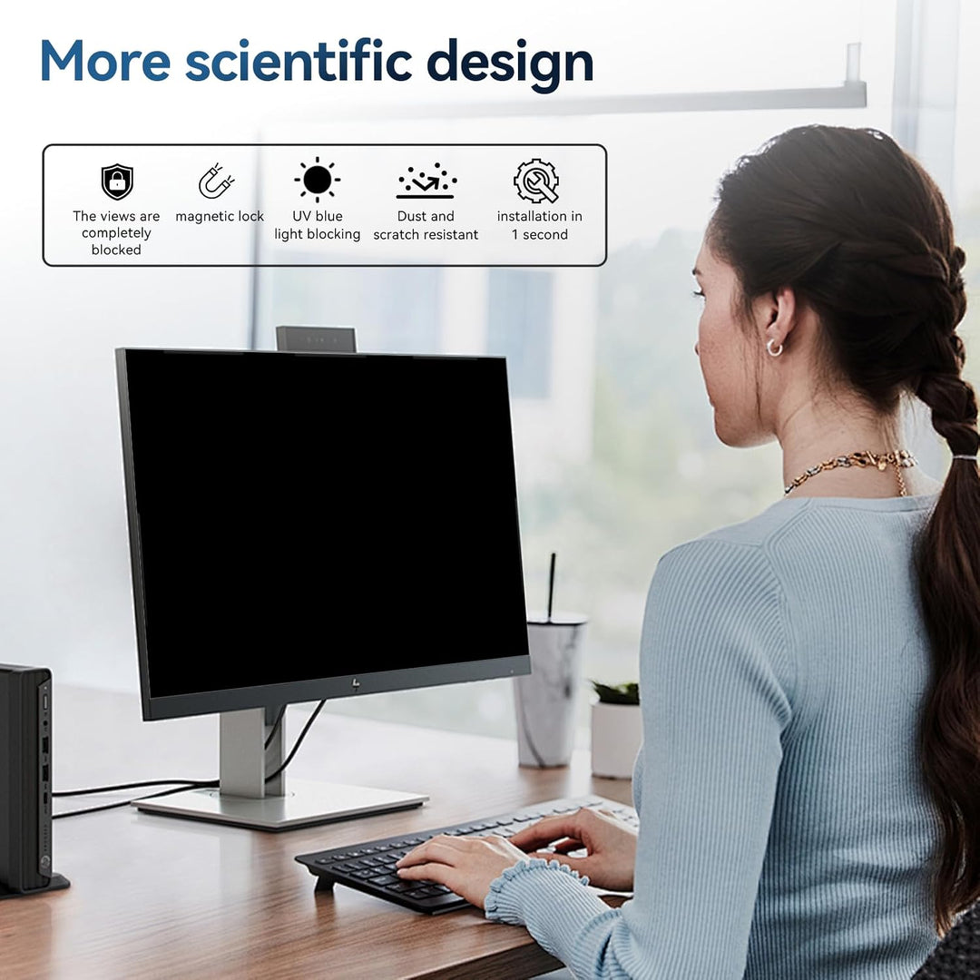 2 Stück Magnetische Moniter Sichtschutzfolie 21.5" 16:9 Anti Blaulicht 2 Stück 21.5 zoll Monitor 16: