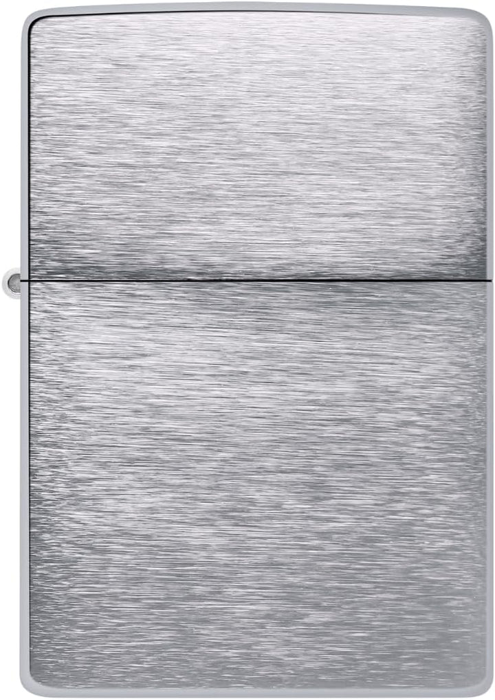 Zippo Vintage gebürstetes Chrom ohne Schlitze – 230.25, Gebürstetes Chrom