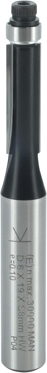 ENT 13579 Bündigfräser HW, Schaft (S) 8 mm, Durchmesser (D) 6 mm, NL 19 mm, GL 64 mm, SL 32 mm, mit
