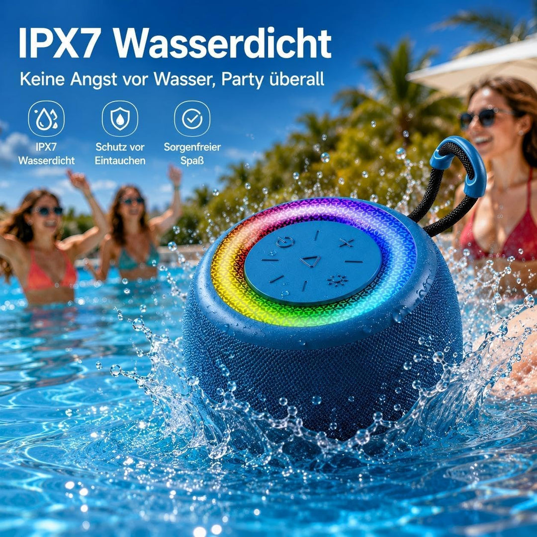 JYX Bluetooth Lautsprecher, 40W Tragbarer Party Lautsprecher mit Bluetooth 5.3, IPX7 Wasserdicht, TW