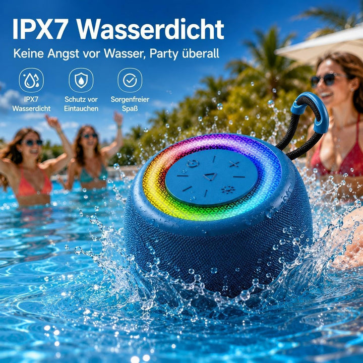 JYX Bluetooth Lautsprecher, 40W Tragbarer Party Lautsprecher mit Bluetooth 5.3, IPX7 Wasserdicht, TW