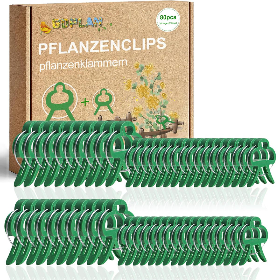 80 Pflanzenclips Pflanzenklammern für Rankhilfe Tomaten, Rosen, Gurken und andere Rankpflanzen – Bes