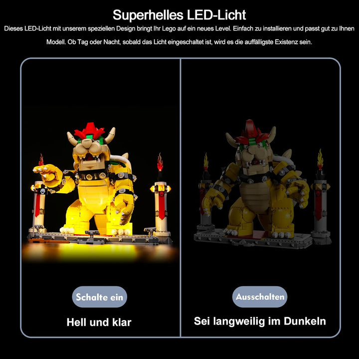 Fernbedienung Dekorationsbeleuchtungsset für Lego 71411 Super Mario Der mächtige Bowser, Led Licht S