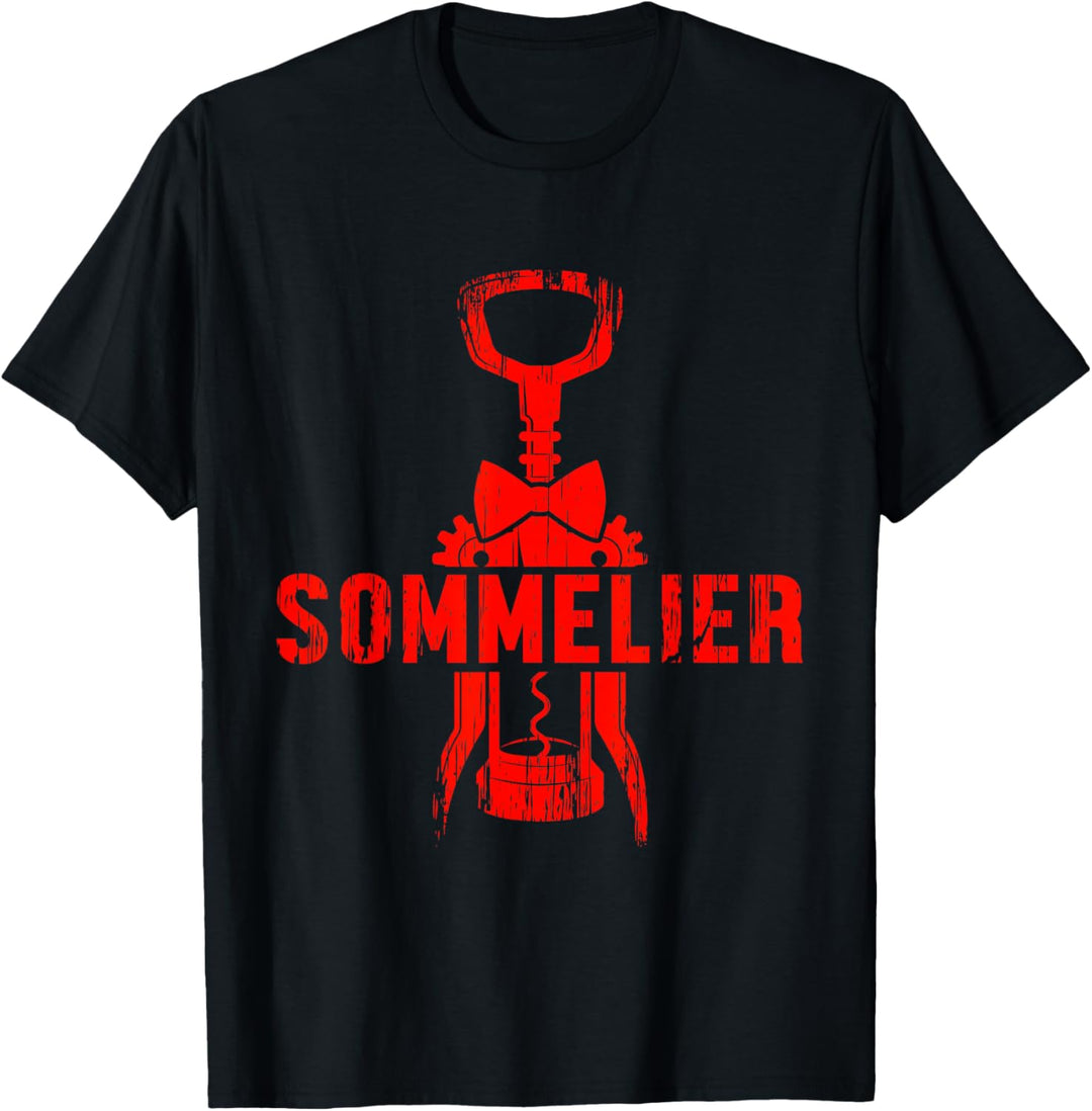 Weinkellner Restaurant Winzer Wein Kellner Korkenzieher T-Shirt