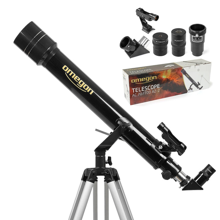 Omegon Teleskop AC 70/700 AZ-2 | Achromatischer Refraktor | leicht & vielseitig | ideales Einsteiger