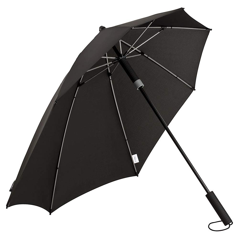 VON LILIENFELD Regenschirm Sturmschirm Stylisch Fiberglas Stabil Alex grau