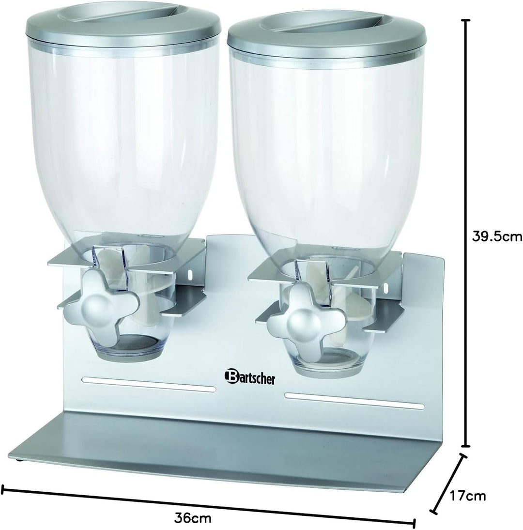 Bartscher 500.378 Müslispender - Doppel 2, 2 Containers