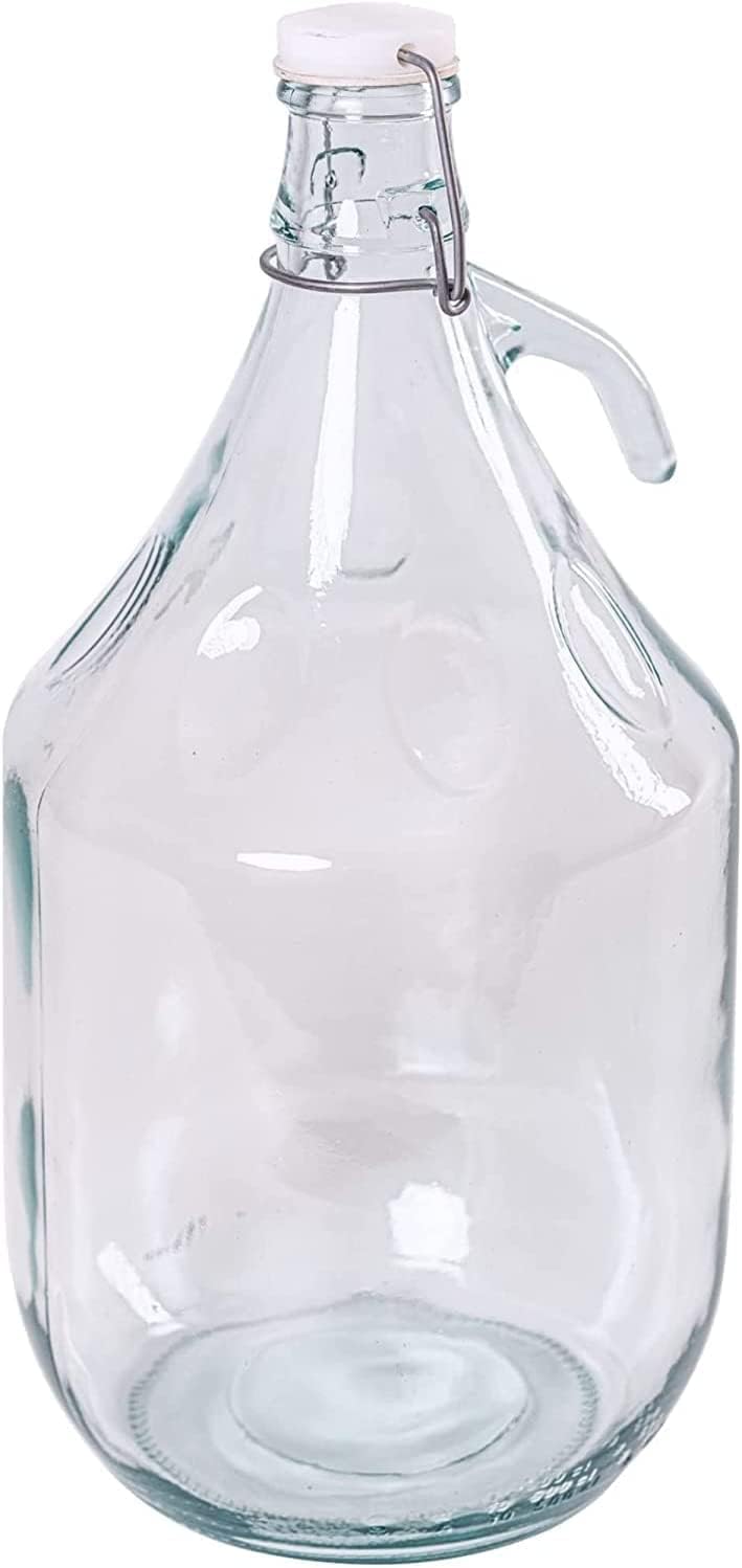 5L Bügelflaschen Weinballon Bügelverschluss Flasche + Stopfen + Gärröhrchen (2), 2