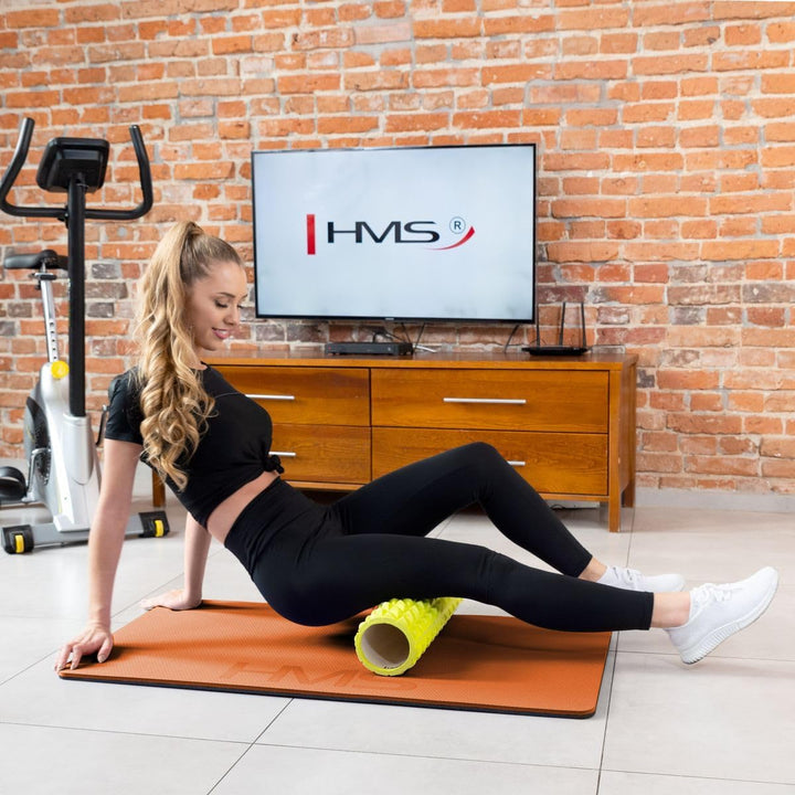 HMS Premium Fitnessmatte 110×55×1,5 cm – Extra Dick 15 mm | Rutschfest & Gelenkschonend | Trainingsm