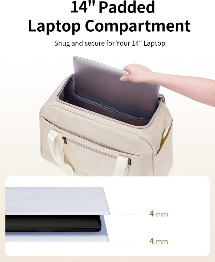 ECOHUB 30L Reisetasche Handgepäck Tasche, Easyjet Handgepäck 45x36x20 mit 14'' Laptop-Fach, Carry On