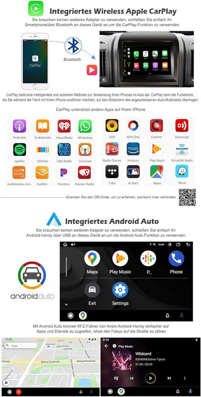8 Kern Android 11 Autoradio Navi 7 Zoll für FIAT Ducato Citroen Jumper Peugeot Boxer Carplay Android