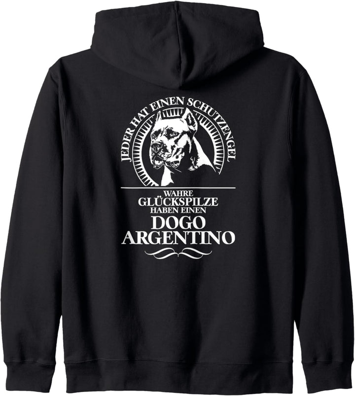 Dogo Argentino Schutzengel Hund Hunde Hundespruch Kapuzenjacke