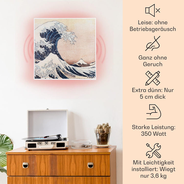 Klarstein Air Art Smart Infrarotheizung, Infrarot Heizung mit IoT/WiFi App-Steuerung, Erkennung Offe