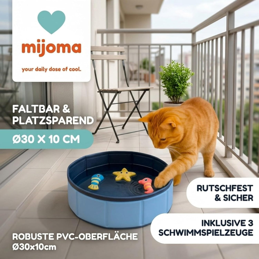 Swimmingpool Schwimmbecken für Katzen Katzenpool Katzenplanschbecken Katzenbadewanne, Faltbarer -Kat
