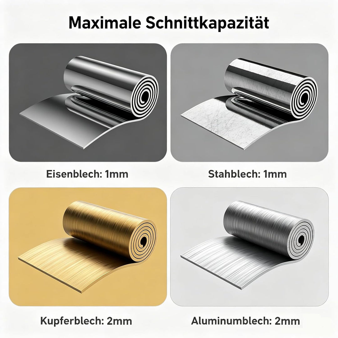 Elektrischer Bohrplattenschneider-Aufsatz, 2025 verbesserter Metallblechschneider-Adapter – Drill Cu