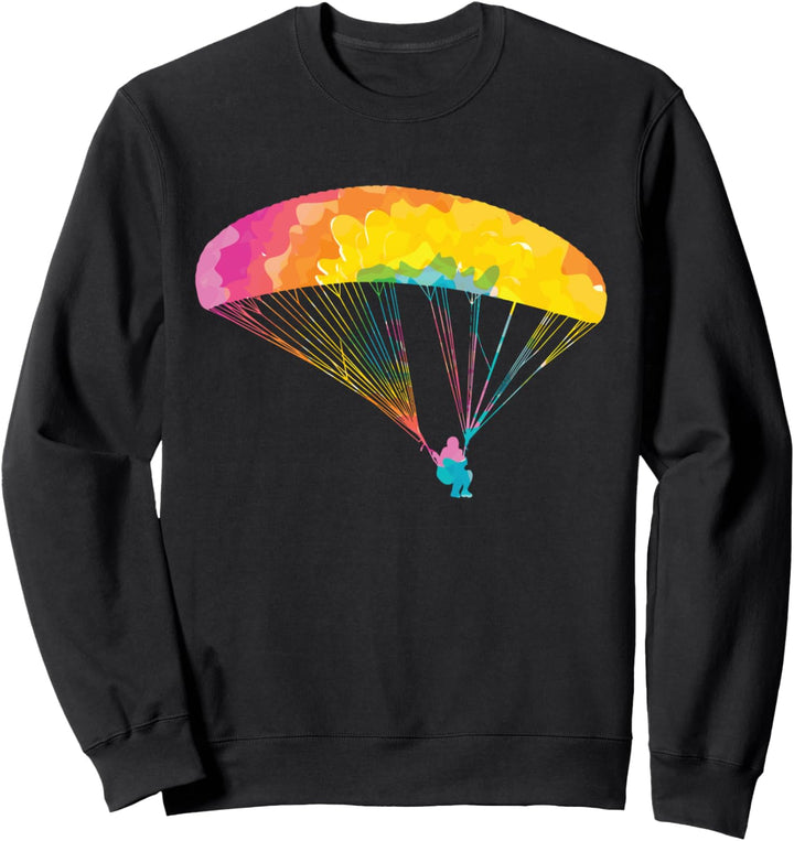 Trippy Rainbow Hippie - Batik-Paragliding Sweatshirt