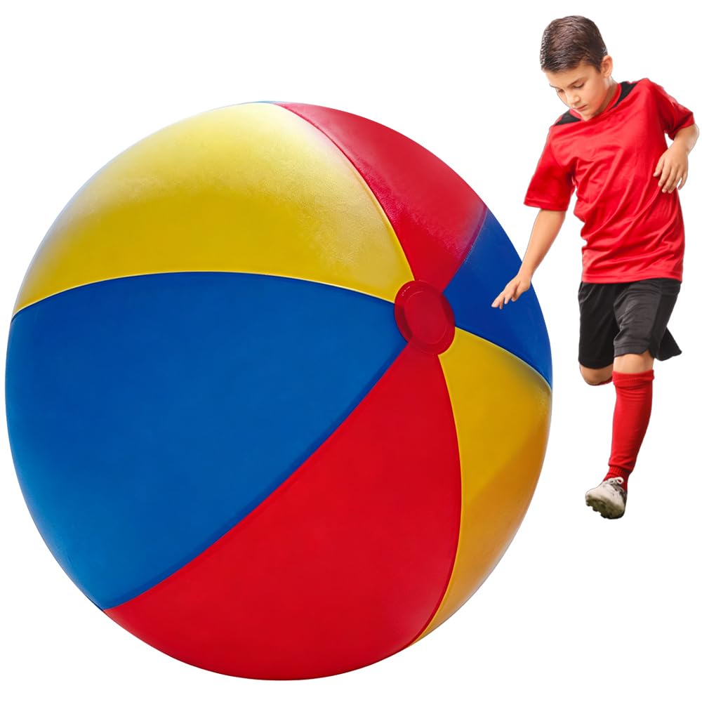 Beachbälle Ø 100 cm Gross, Riesen Aufblasbarer Wasserball, Aufblasbarer Riesen-Ball aus Robustem Gum