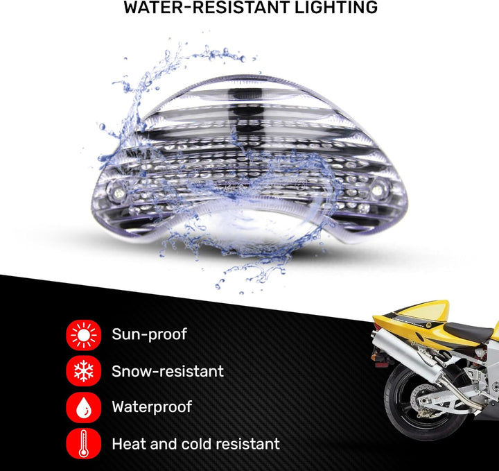 avdb-moto LED-Bremslicht mit integrierten Blinker kompatibel mit Suzuki SV 650, TLS, TLR 1999/2003 (