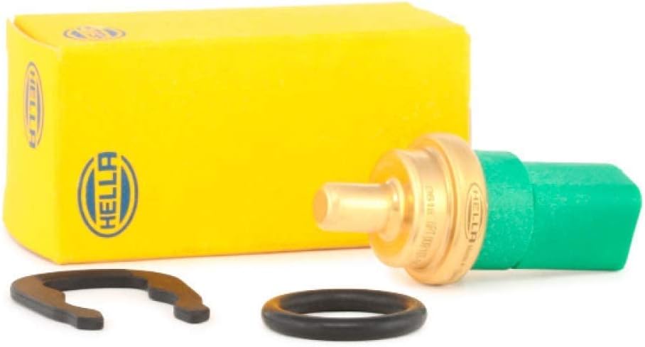 HELLA 6PR 008 079-041 Sensor, Motorölstand - 3-polig - mit Dichtung & 6PT 009 107-141 Sensor, Kühlmi