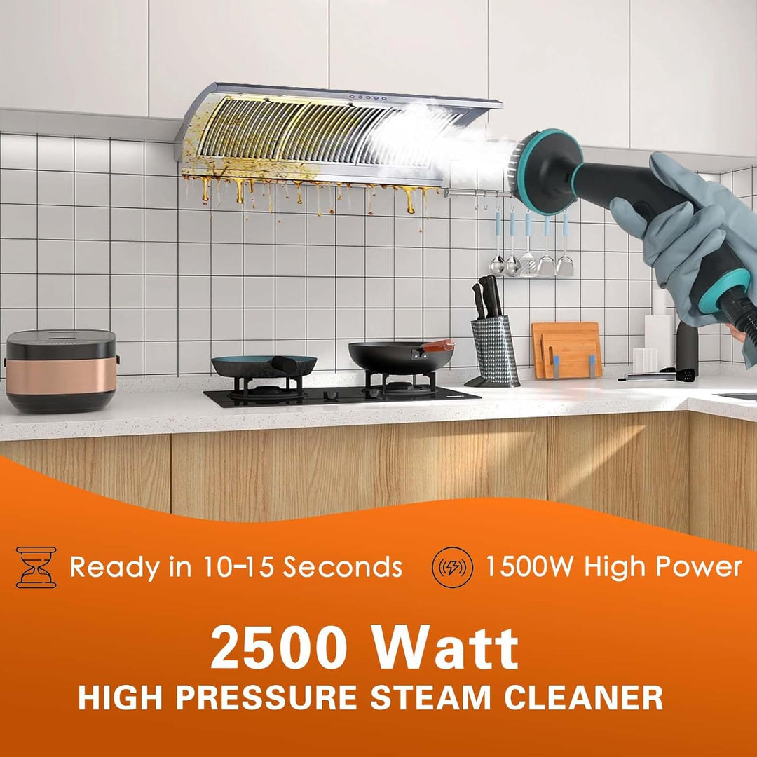 4Bar Tragbarer Dampfreiniger, 6-Gang Dampfreiniger Handgerät, Steam Cleaner mit 15 Zubehörteilen & 1