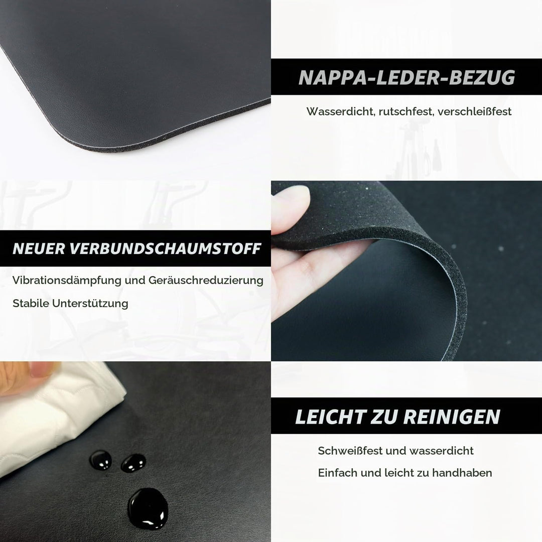 Bodenschutzmatte Fitnessgerät, 2 Stück Unterlegmatte für Fitnessgeräte 6mm Dicke Rutschfeste Bodensc