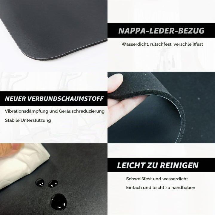 Bodenschutzmatte Fitnessgerät, 2 Stück Unterlegmatte für Fitnessgeräte 6mm Dicke Rutschfeste Bodensc