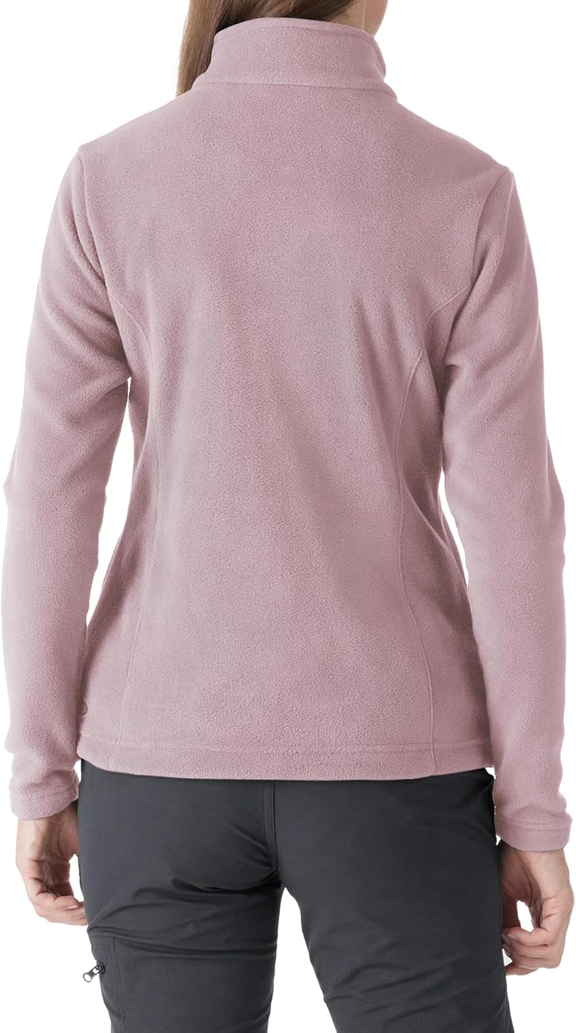 Outdoor Ventures Damen Fleecejacke mit Durchgehendem Reissverschluss Stehkragen Frauen Leichte Fleec