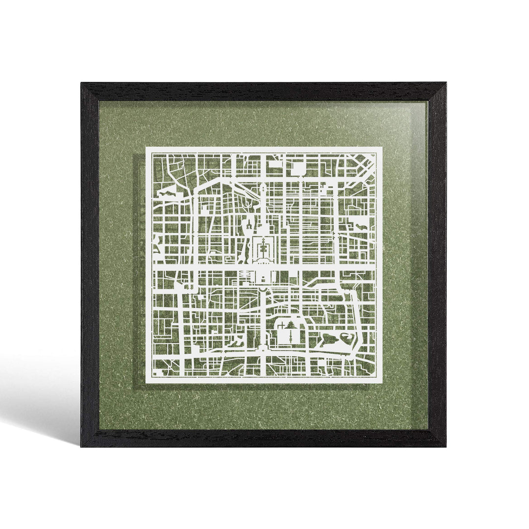 O3 DESIGN STUDIO - Marco de Papel para mapas, 22,8 x 22,8 cm, en Caja de Regalo, Fondo, autocambiant