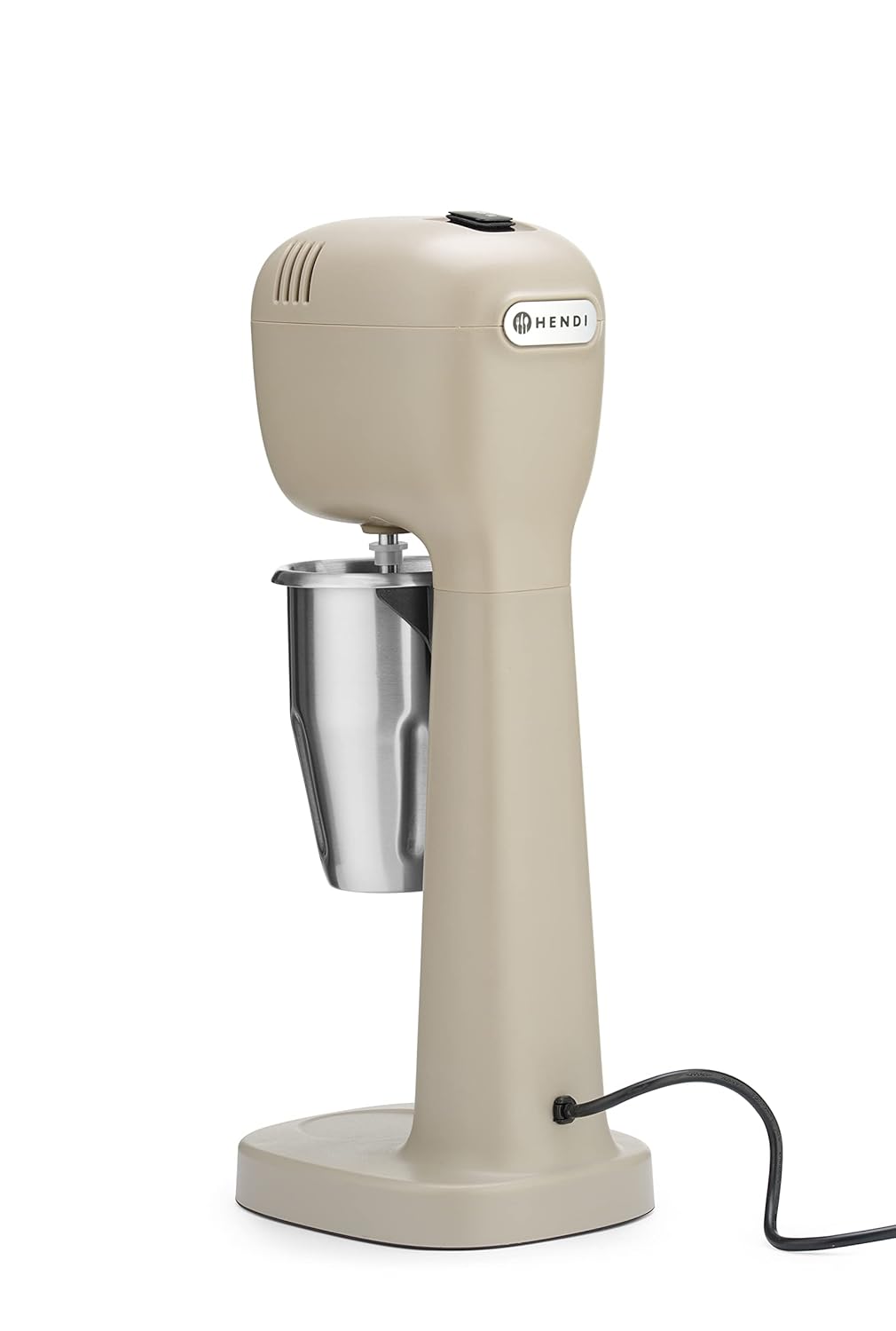 HENDI Milchshake Maker, Drink mixer, Frappés, Getränkemixer, Inkl. 2 Mixbechers (Edelstahl und Polyk