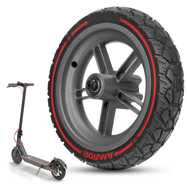 für Xiaomi M365 Hinterrad Komplett, All-in-One Offroad Vollgummireifen E Scooter 8,5 Zoll mit Felge,
