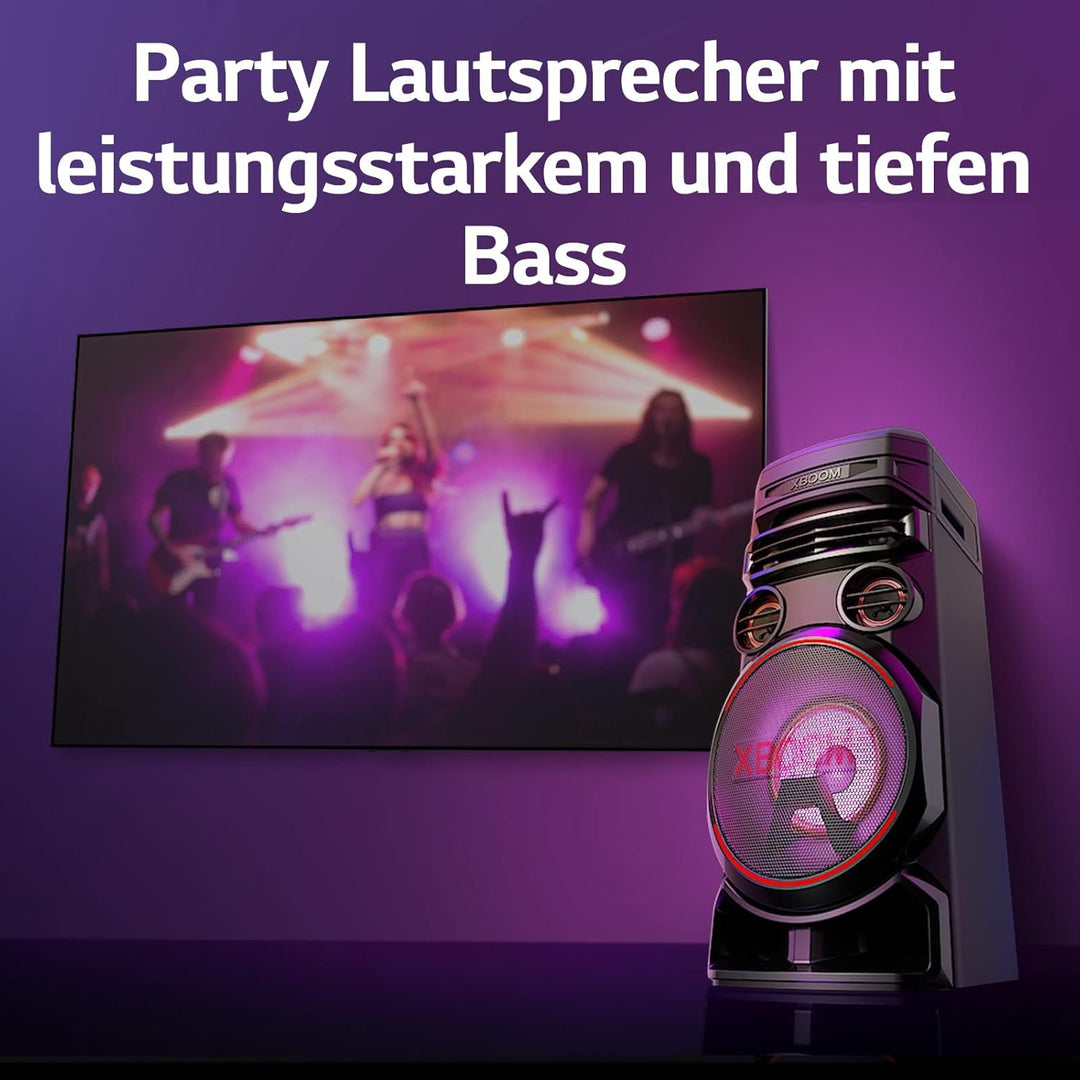 LG XBOOM RNC7, 3-Wege-Soundsystem mit 5 Lautsprechern (Dolby Audio, Karaoke- & DJ-Funktionen, Beleuc
