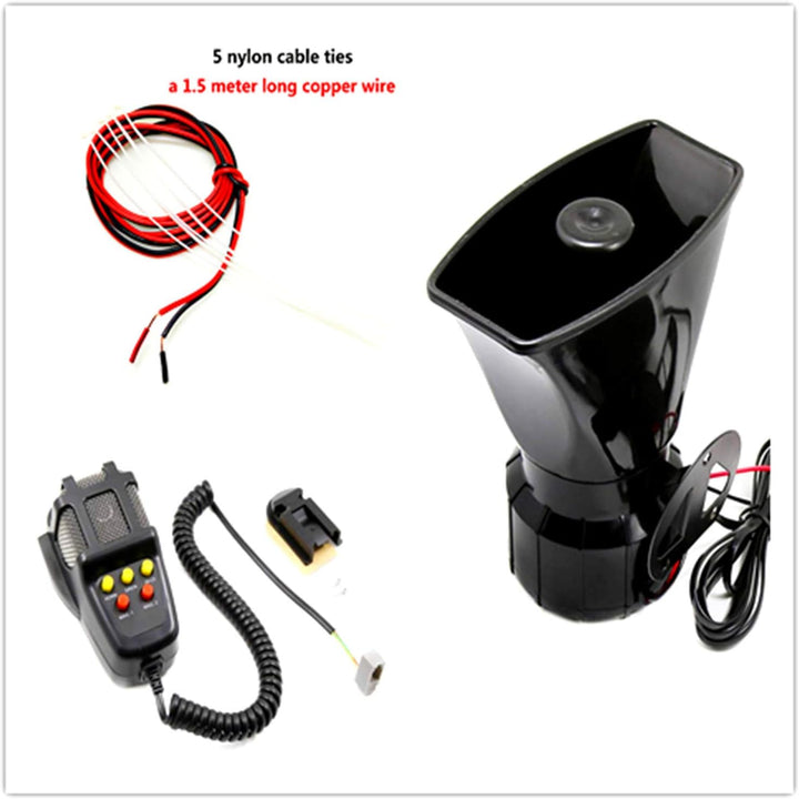 YIYIDA Autohupe Auto Sirene Horn Autohupe Horn Autohupe mit Mikrofon PA-System Notschallverstärker l
