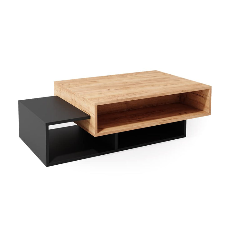 Vicco Couchtisch Sofatisch Beistelltisch Bari Anthrazit/Goldkraft