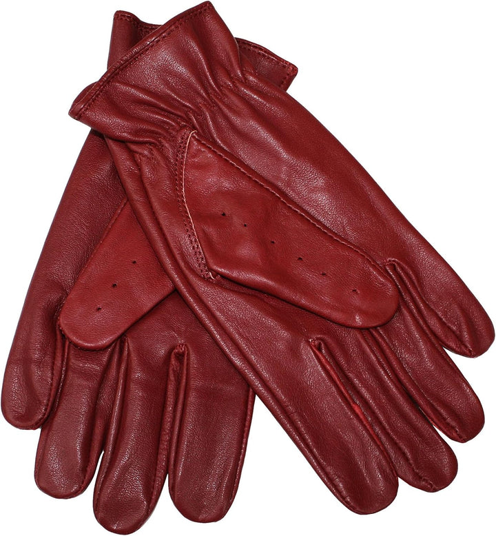 German Wear Unisex Driving Autofahrer-Handschuhe Lederhandschuhe 10=XL Weinrot, 10=XL Weinrot
