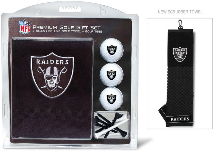 Team Golf NFL Geschenkset Besticktes Golf-Handtuch, 3 Golfbälle und 14 Golf-Tees 6,5 cm Regulierung,
