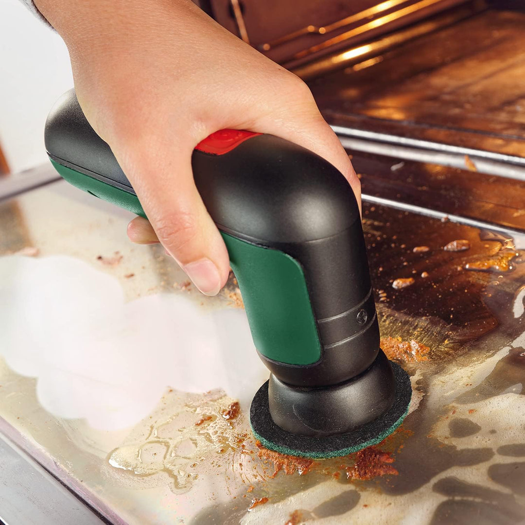 Bosch Home and Garden Akku Reinigungsbürste UniversalBrush Set inkl. 3X Bosch Küchenpad (integrierte