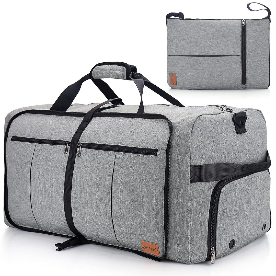 Urtala Faltbare Reisetasche für Herren & Damen, 120L Gross Weekender Übernachtungstasche mit Schuhfa