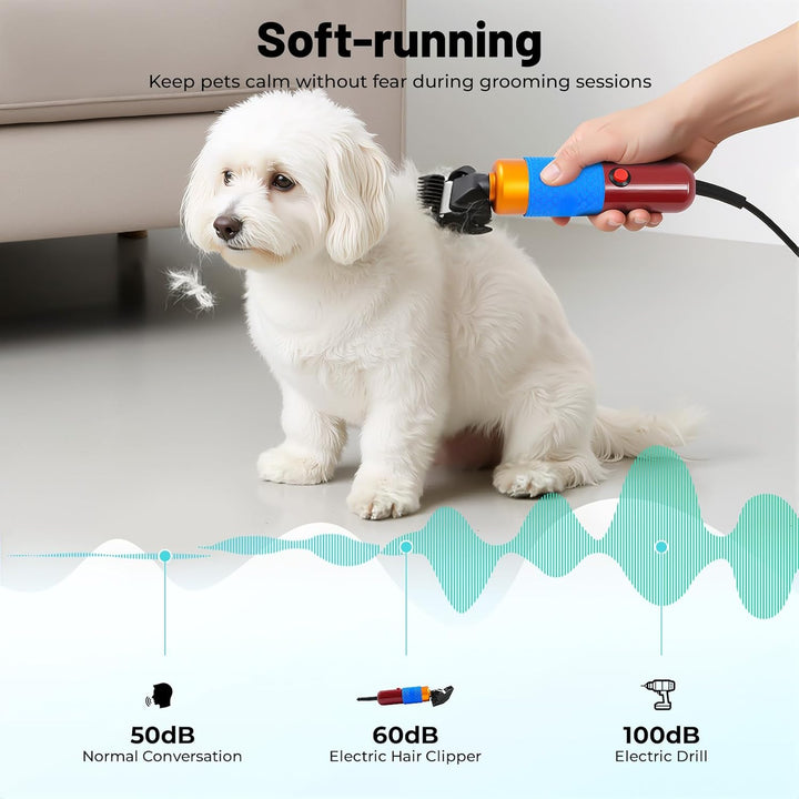 Hundeschermaschine, 36W Elektrische Haarschneidemaschine für Haustiere, Variable Geschwindigkeit Haa