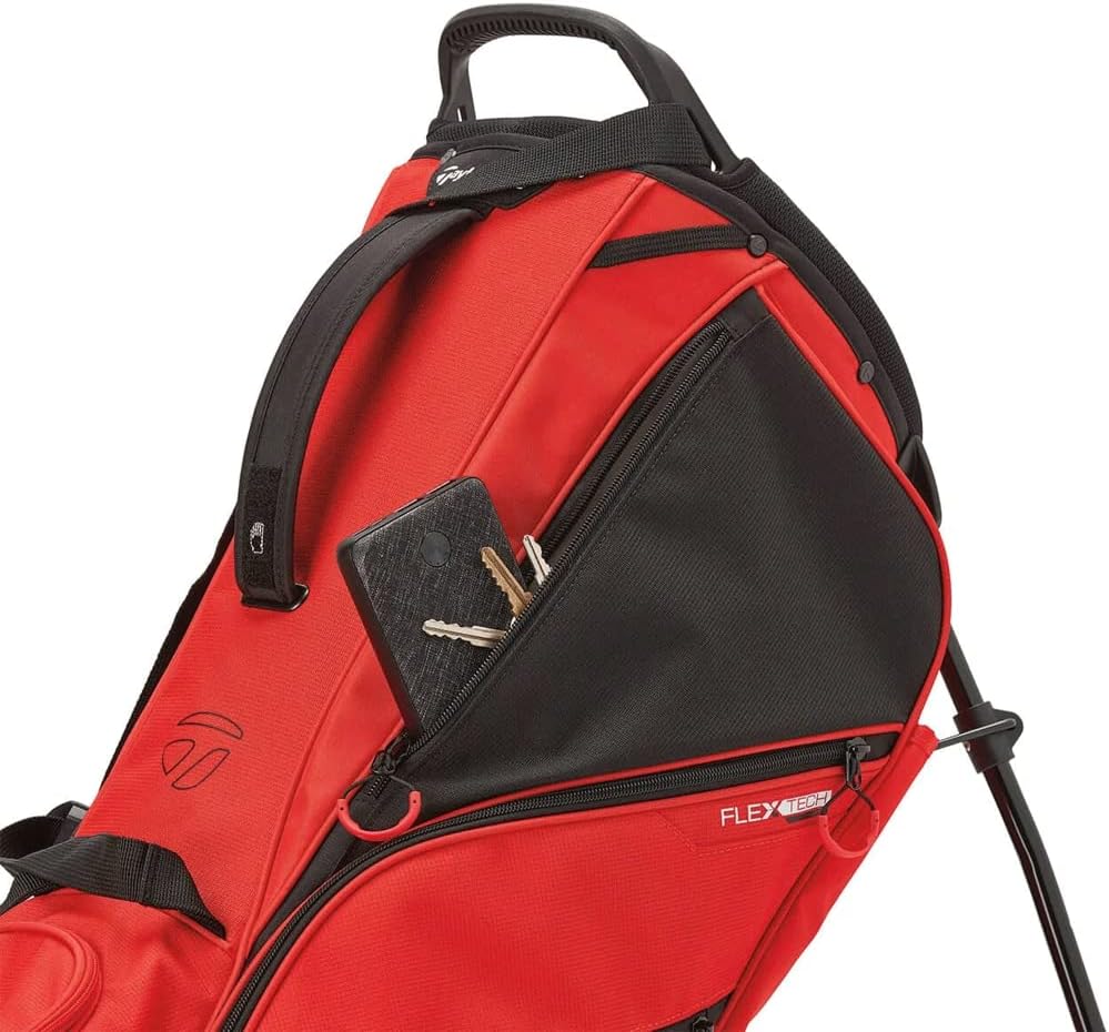 Taylormade FlexTech Lite Standtasche 2022 Rot, Schwarz und Weiss, Rot, Schwarz und Weiss