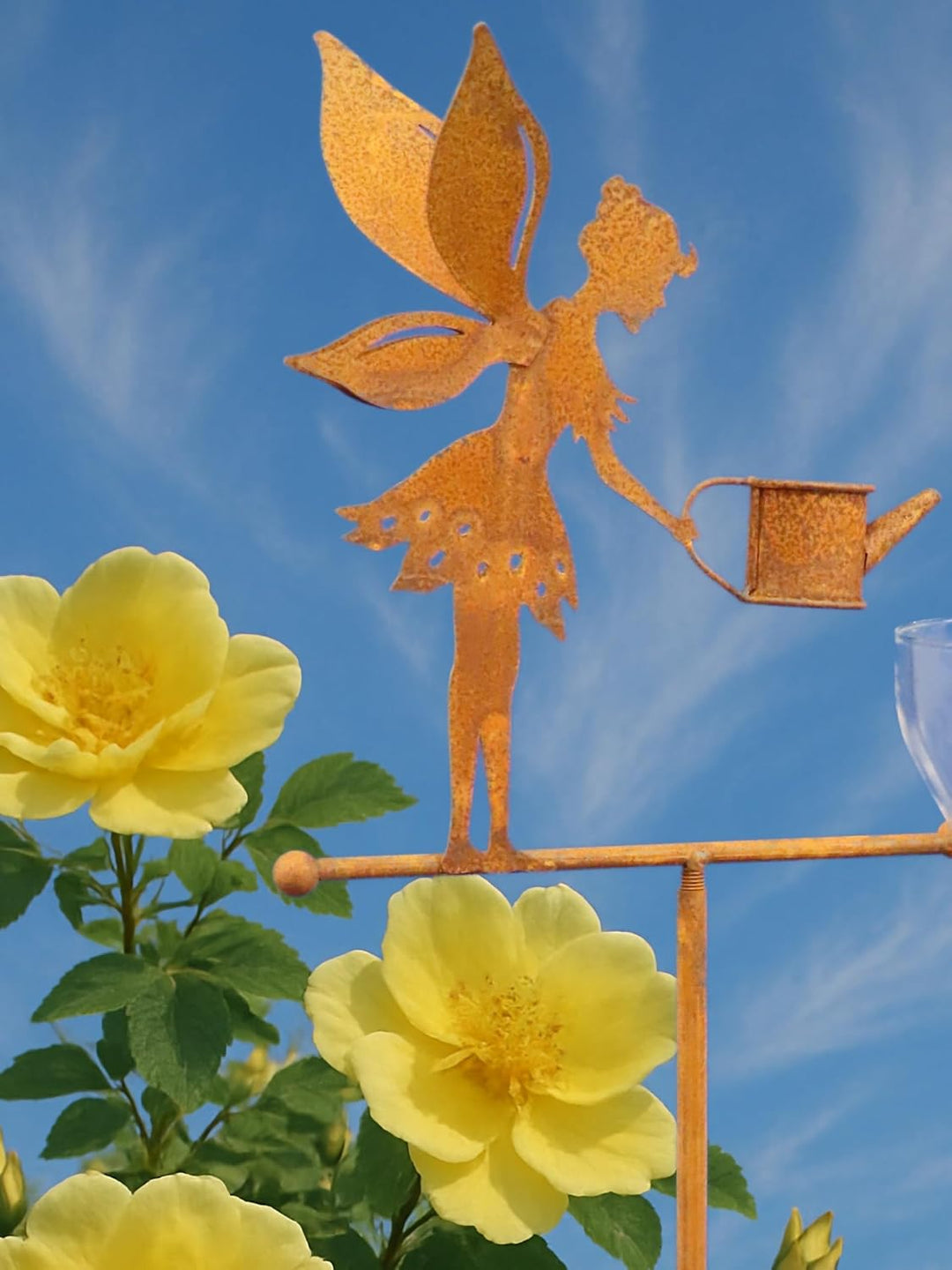 Pommerntraum ® | Regenmesser Niederschlagsmesser Pluviometer Edelrost Wetterstation Gartendeko Garte