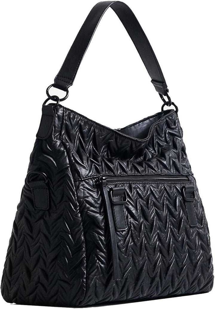 Desigual Damen Bols_azalea Loverty 2.0 Hand Bag, Schwarz, Einheitsgrösse EU