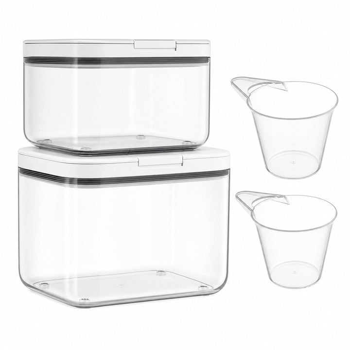 STARVAST Behälter für Mehl 4.5+2.8 Liter, Aufbewahrungsbox Küche Trockenfutter Aufbewahrung, Reis Au